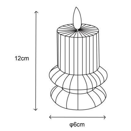 SET 2x lumânare LED Globo LED/0,06W/3V 1xCR2032 210 mAh