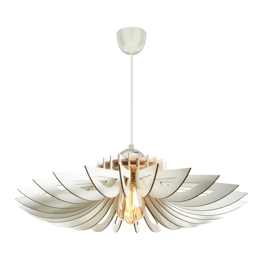 SET 2x lustră pe cablu 1xE27/60W/230V alb d. 52 cm