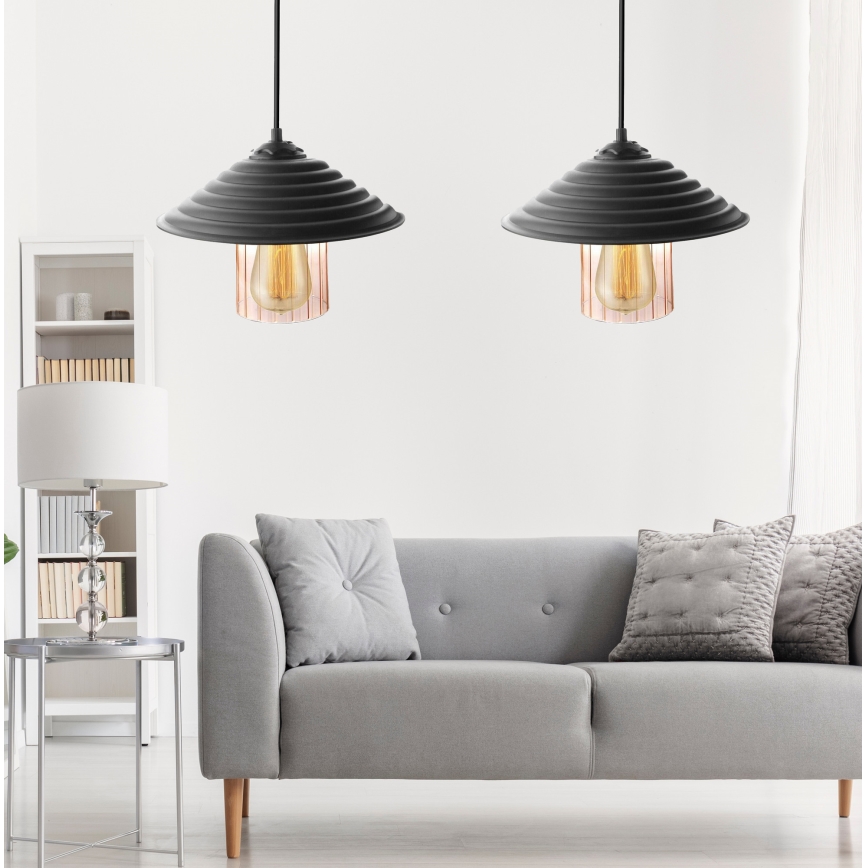 SET 2x lustră pe cablu UFO 1xE27/60W/230V
