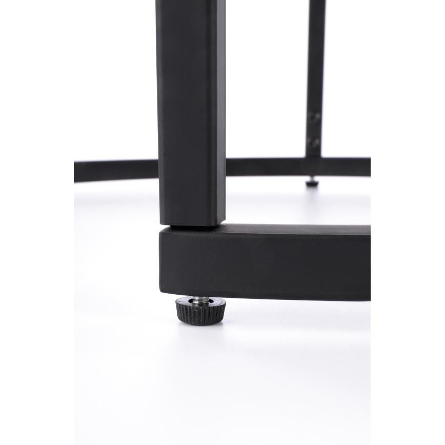 SET 2x Masă de cafea OREO, diametru 43/53 cm, negru/nuc