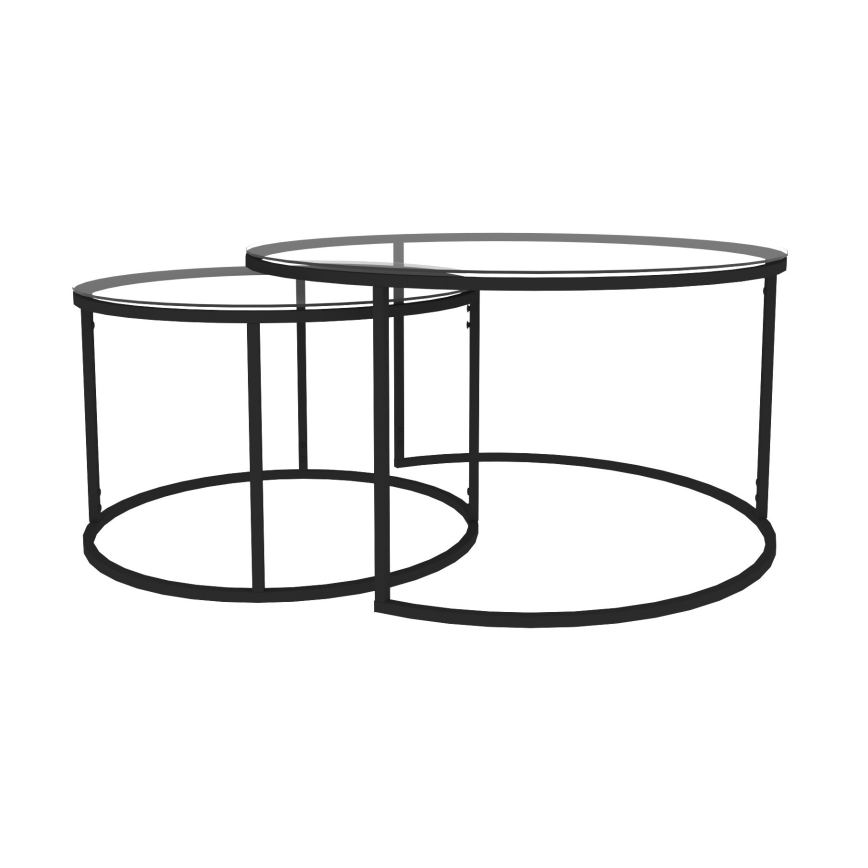 SET 2x măsuță de cafea BELARUS negru