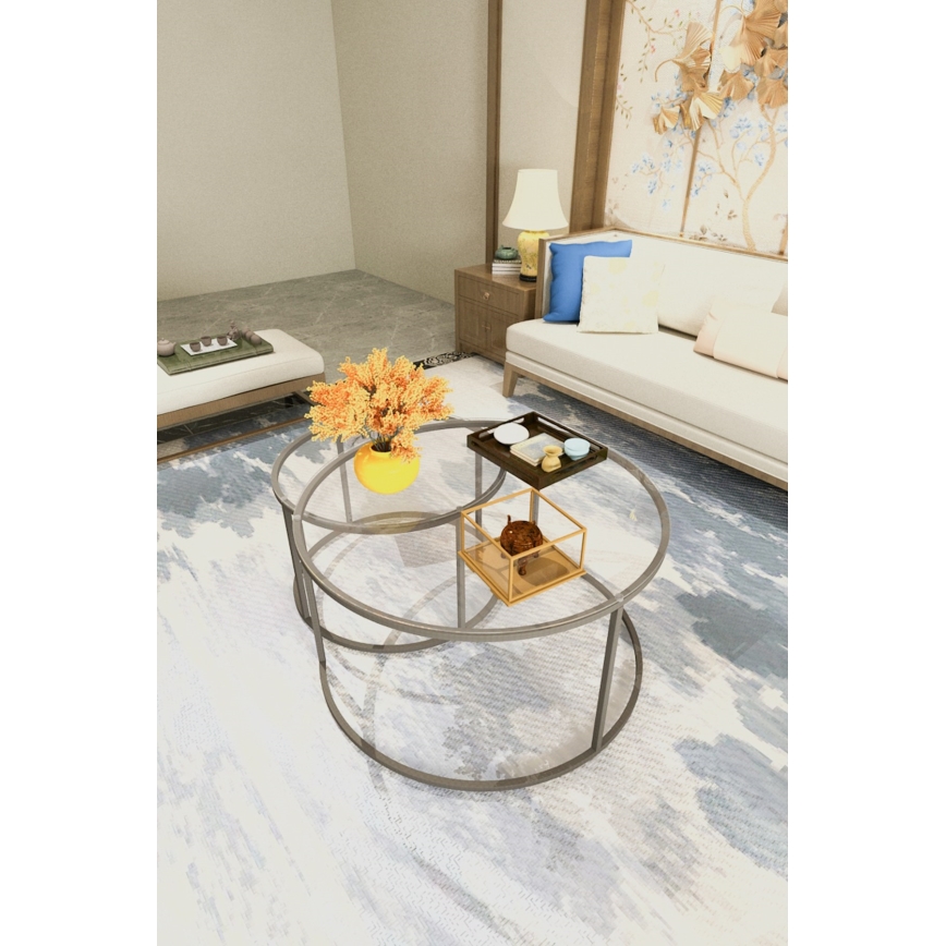 SET 2x măsuță de cafea BELARUS negru