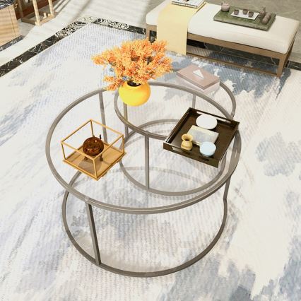 SET 2x măsuță de cafea BELARUS negru