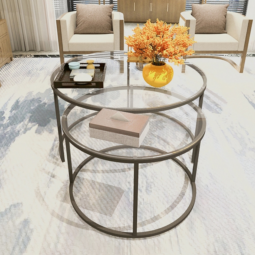 SET 2x măsuță de cafea BELARUS negru