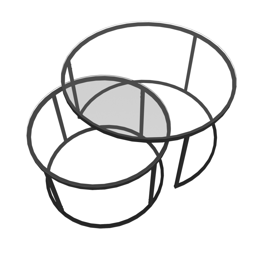 SET 2x măsuță de cafea BELARUS negru