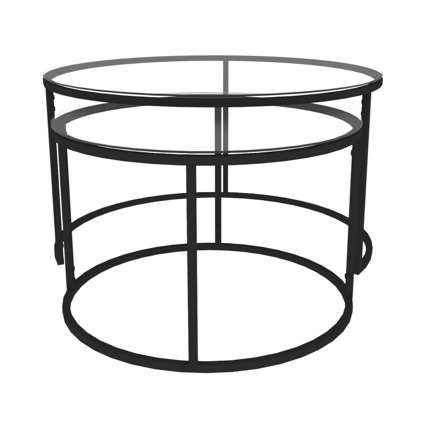 SET 2x măsuță de cafea BELARUS negru