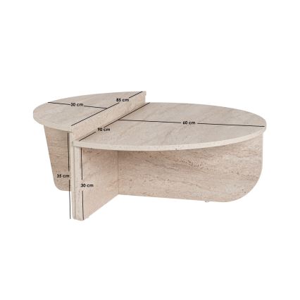 SET 2x măsuță de cafea ORION bej