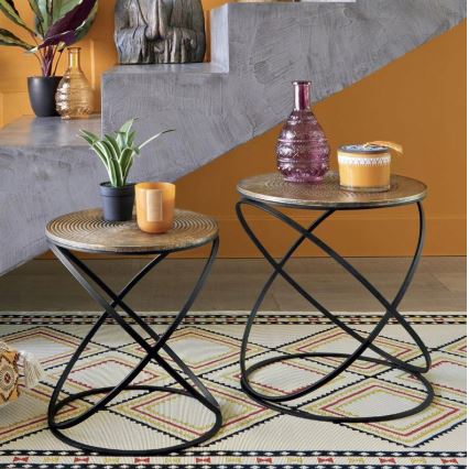 SET 2x măsuță laterală ETNIK