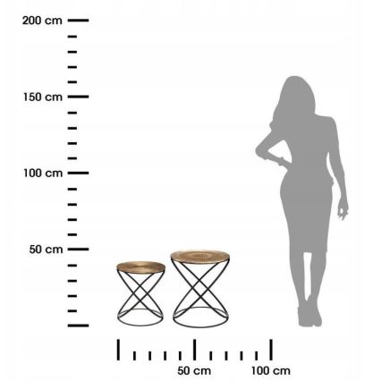 SET 2x măsuță laterală ETNIK
