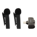 SET 2x microfon fără fir cu clemă PATONA pentru telefoane USB-C 5V