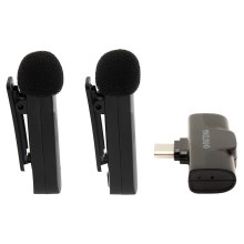 SET 2x microfon fără fir cu clemă PATONA pentru telefoane USB-C 5V