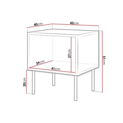 SET 2x noptieră CORTINA 51x45 cm negru