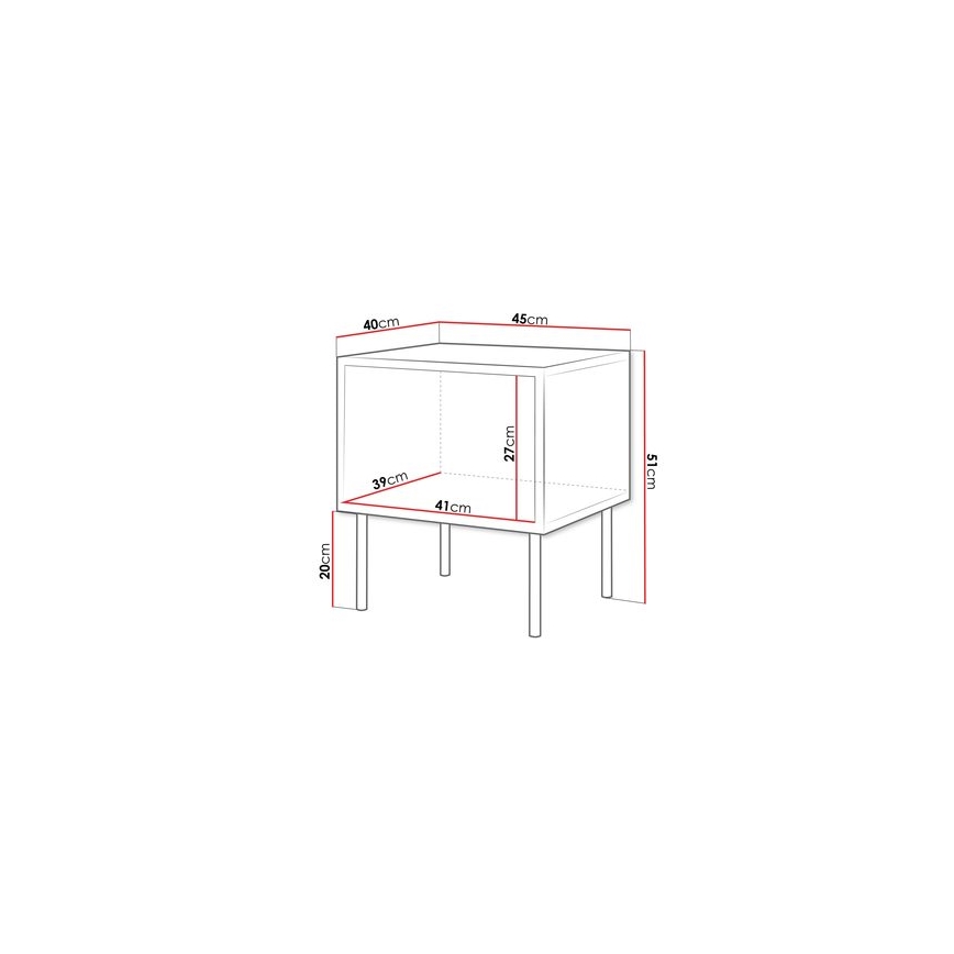 SET 2x noptieră CORTINA 51x45 cm negru