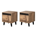SET 2x noptieră NORD 45x40 cm stejar wotan/antracit
