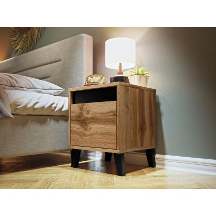 SET 2x noptieră NORD 45x40 cm stejar wotan/antracit