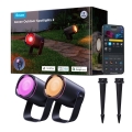 SET 2x proiector LED RGBWW dimabil Govee LED/12W/230V IP67 2700-6500K Wi-Fi