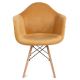 SET 2x scaun de sufragerie NEREA 80x60,5 cm galben/fag