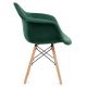 SET 2x scaun de sufragerie NEREA 80x60,5 cm verde/fag