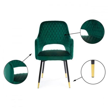 SET 2x scaun de sufragerie SENKO verde