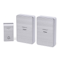 SET 2x sonerie fără fir 3xAA IP44 argintiu Aigostar