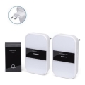 SET 2x sonerie fără fir pentru priză Aigostar 230V IP44 alb/negru