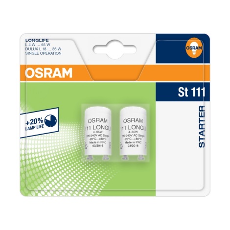 SET 2x starter fluorescent Osram ST111 4-65W/230V