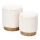 SET 2x taburet CANCUN d. 31/38 cm alb/maro