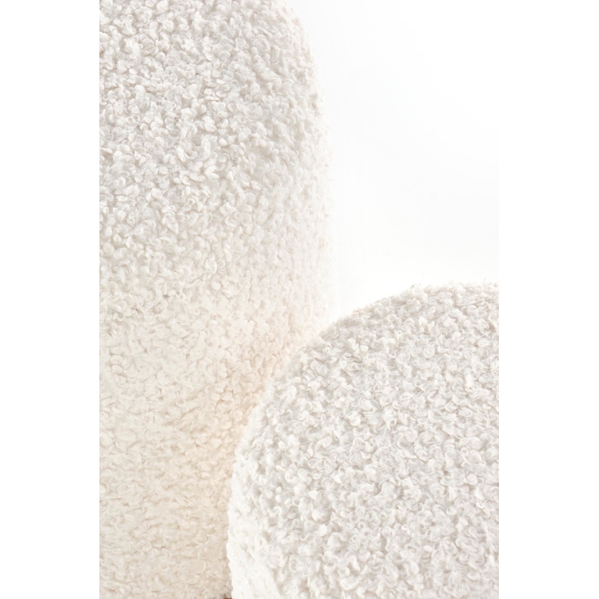 SET 2x taburet CANCUN d. 31/38 cm alb/maro