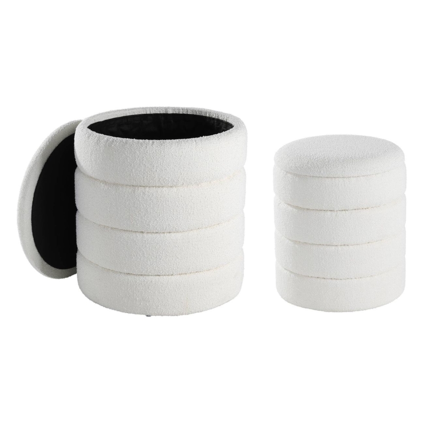 SET 2x taburet Eglo d. 33,5/40 cm alb