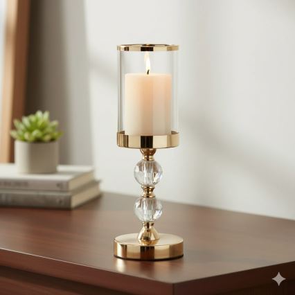 Set 3 lumânări LED BRILLO, crem, cu telecomandă, alimentare 3x AAA