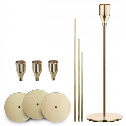 Set 3 sfeșnice aurii