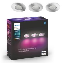 SET 3 x plafoniere LED RGB pentru baie dimabile Hue 1xGU10/5,7W/230V IP44 2000-6500K Philips