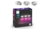 SET 3 x plafoniere LED RGB pentru baie dimabile Hue 1xGU10/5,7W/230V IP44 2000-6500K Philips
