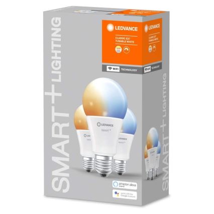 SET 3x Bec de iluminat cu LED SMART + E27/14W/230V 2700K-6500K Wi-Fi - Ledvance