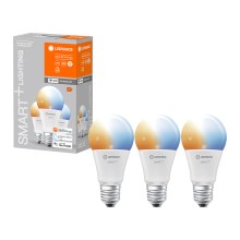 SET 3x Bec de iluminat cu LED SMART + E27/9,5W/230V 2700K-6500K Wi-Fi - Ledvance