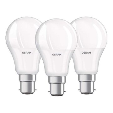 SET 3x Bec LED B22d/8,5W/230V 4000K - Osram
