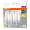 SET 3x bec LED B40 E14/4W/230V 2700K Osram