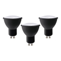 SET 3x bec LED Brilagi ECOLINE GU10/6W/230V 4000K negru
