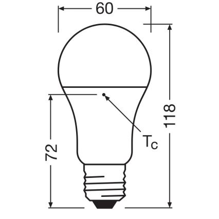 Set 3x bec LED din plastic reciclat A100 E27/14W/230V 2700K - Osram