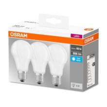 SET 3x bec LED E27/8,5W/230V Osram