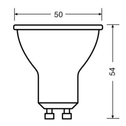 SET 3x bec LED Osram PAR16 GU10/4,5W/230V 2700K