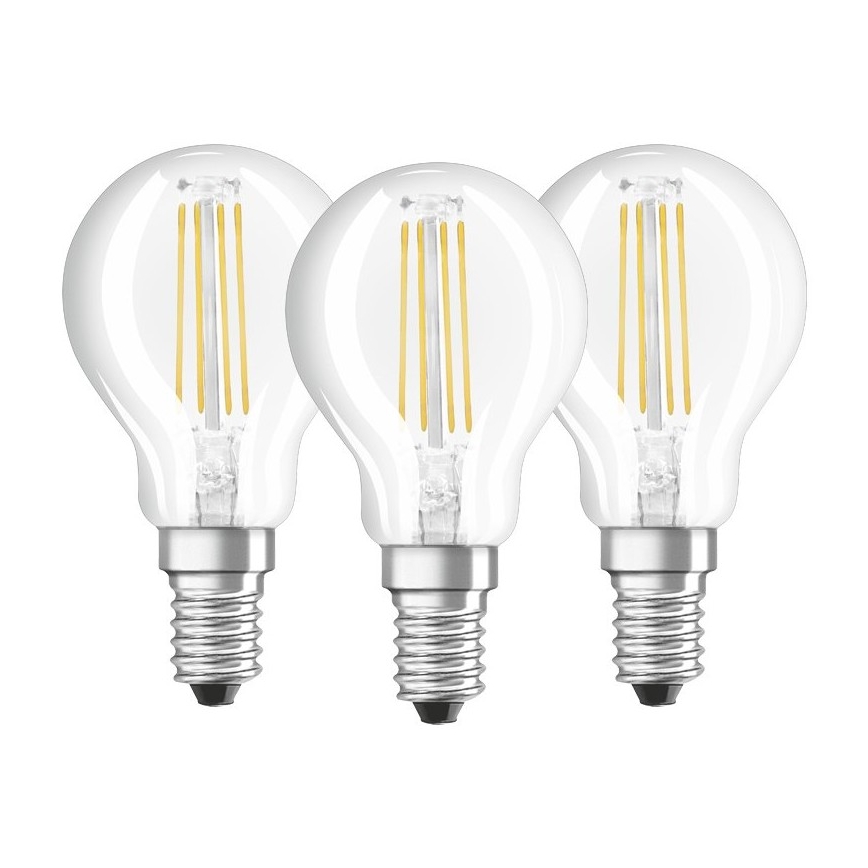 SET 3x Bec LED P40 E14/4W/230V 2700K - Osram