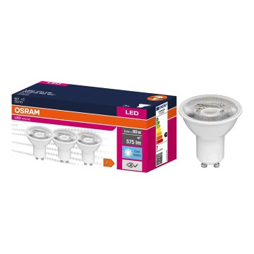 Set 3x Bec LED reflector PAR16 GU10/6,9W/230V 4000K 60° - Osram