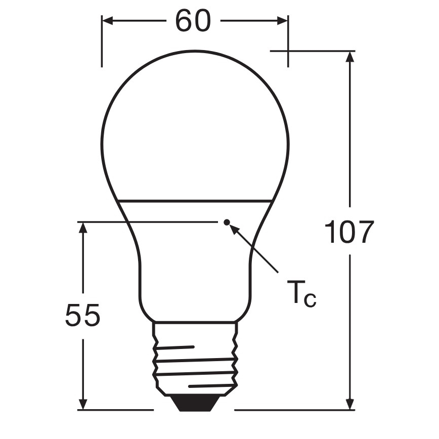 Set 3x becuri LED A60 E27/8,5W/230V 6500K - Osram