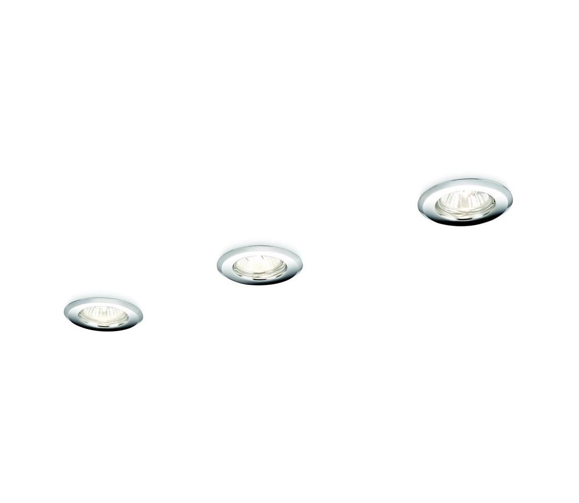 SET 3x corp de iluminat încastrat ESALS 1xGU10/50W/230V Philips 59233/11/E7