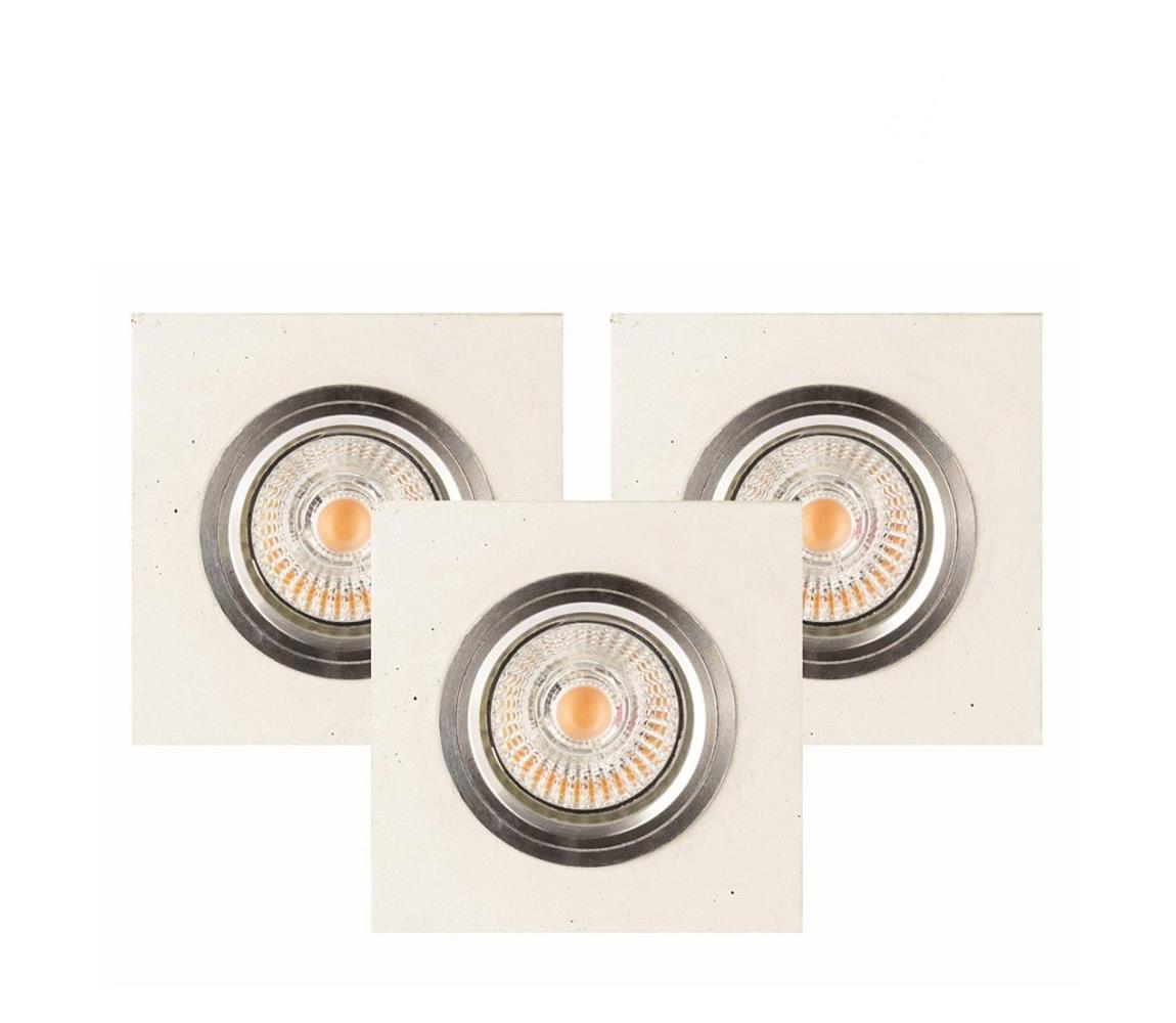 SET 3x corp de iluminat încastrat LED VITAR 3xGU10/5W/230V beton  2515337