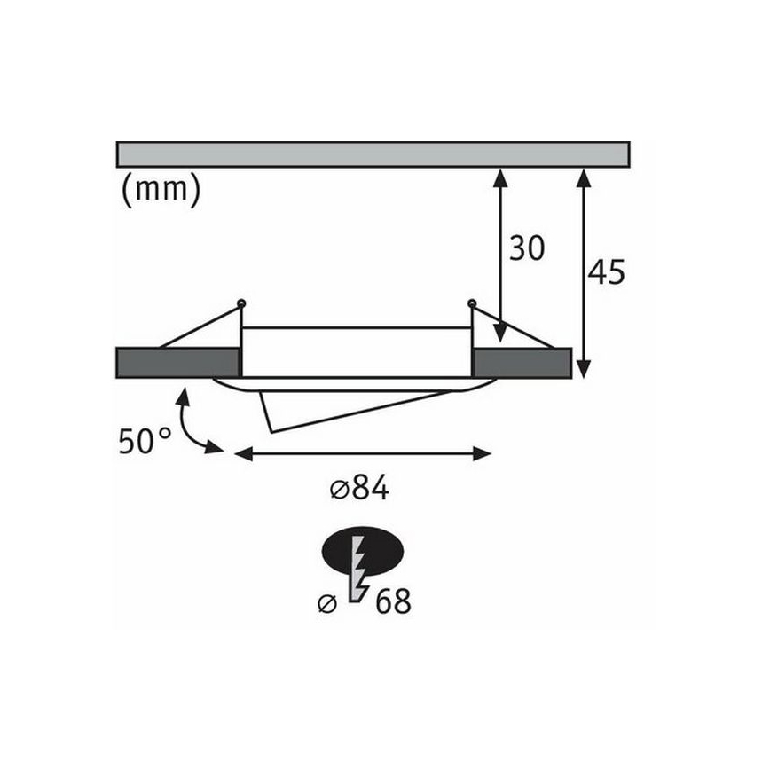 SET 3x corp de iluminat încastrat pentru baie LED/6W IP23 NOVA 230V Paulmann 94471