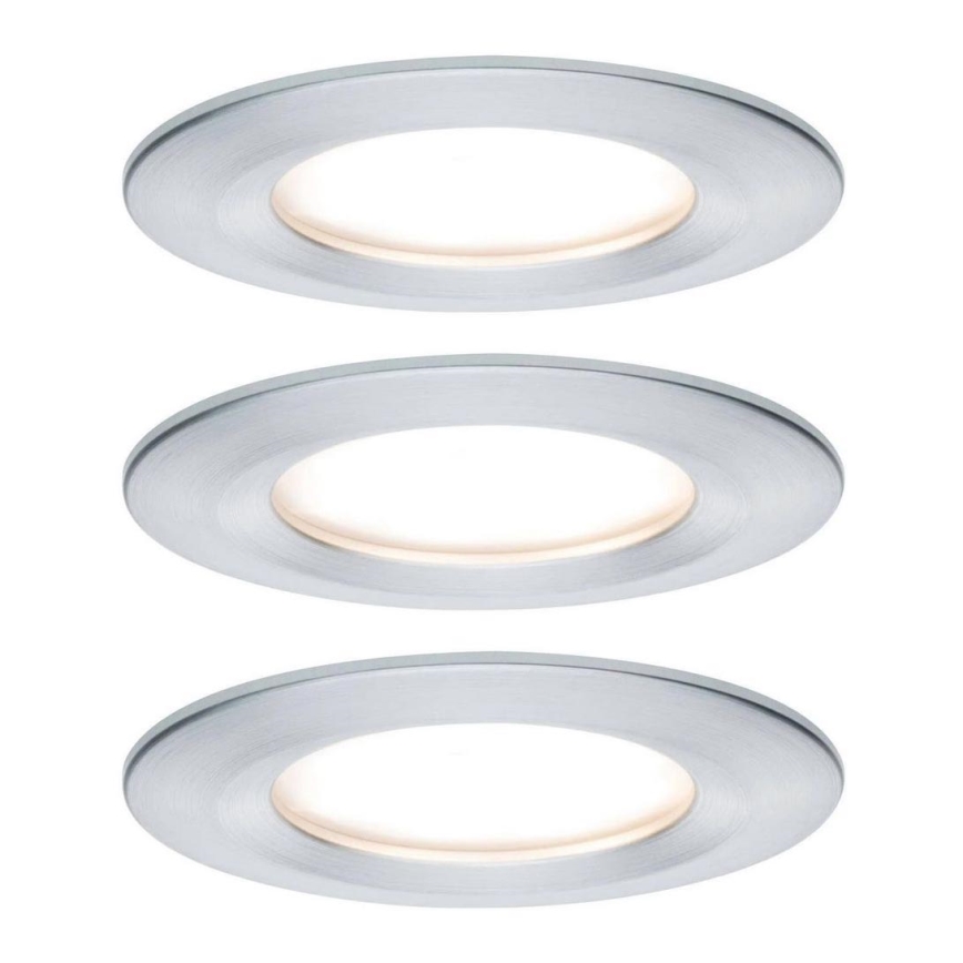 SET 3x corp de iluminat încastrat pentru baie LED/6W IP44 NOVA 230V Paulmann 93462