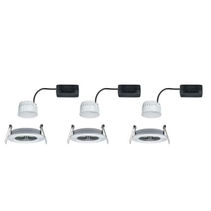 SET 3x corp de iluminat încastrat pentru baie LED/6W IP44 NOVA 230V Paulmann 93462