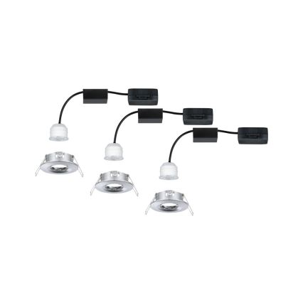 SET 3x corp de iluminat încastrat pentru baie Paulmann 94303 LED/4W IP44 COIN 230V